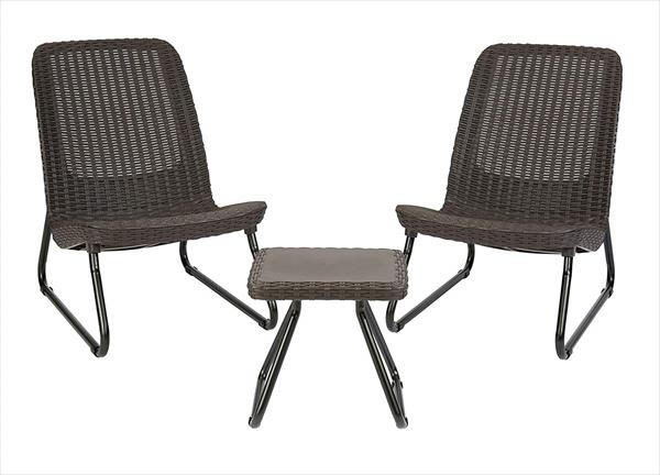 Patio Whiskey Brown Chair & End Table Set