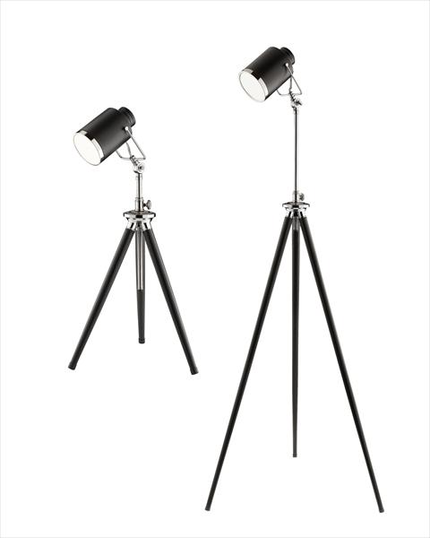 Lamp 2 Piece Set Chrome/black