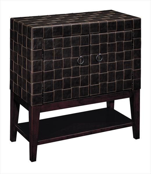 Faux Leather Woven Console