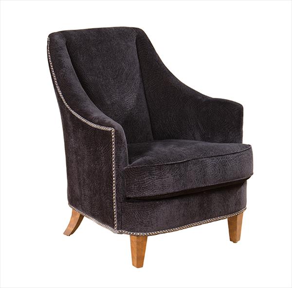 Nala Black Accent Chair & Lamp Set
