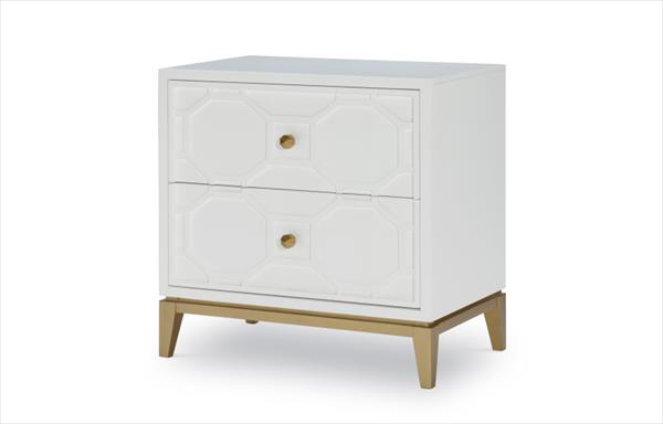 Nightstand White / Gold